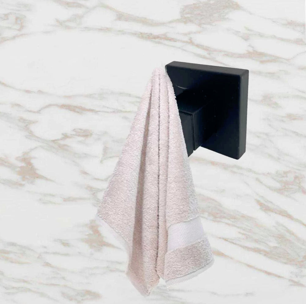 Accessori Bagno Nero Acciaio – Portasciugamani, Sapone, Phone e Scopino - ambraled
