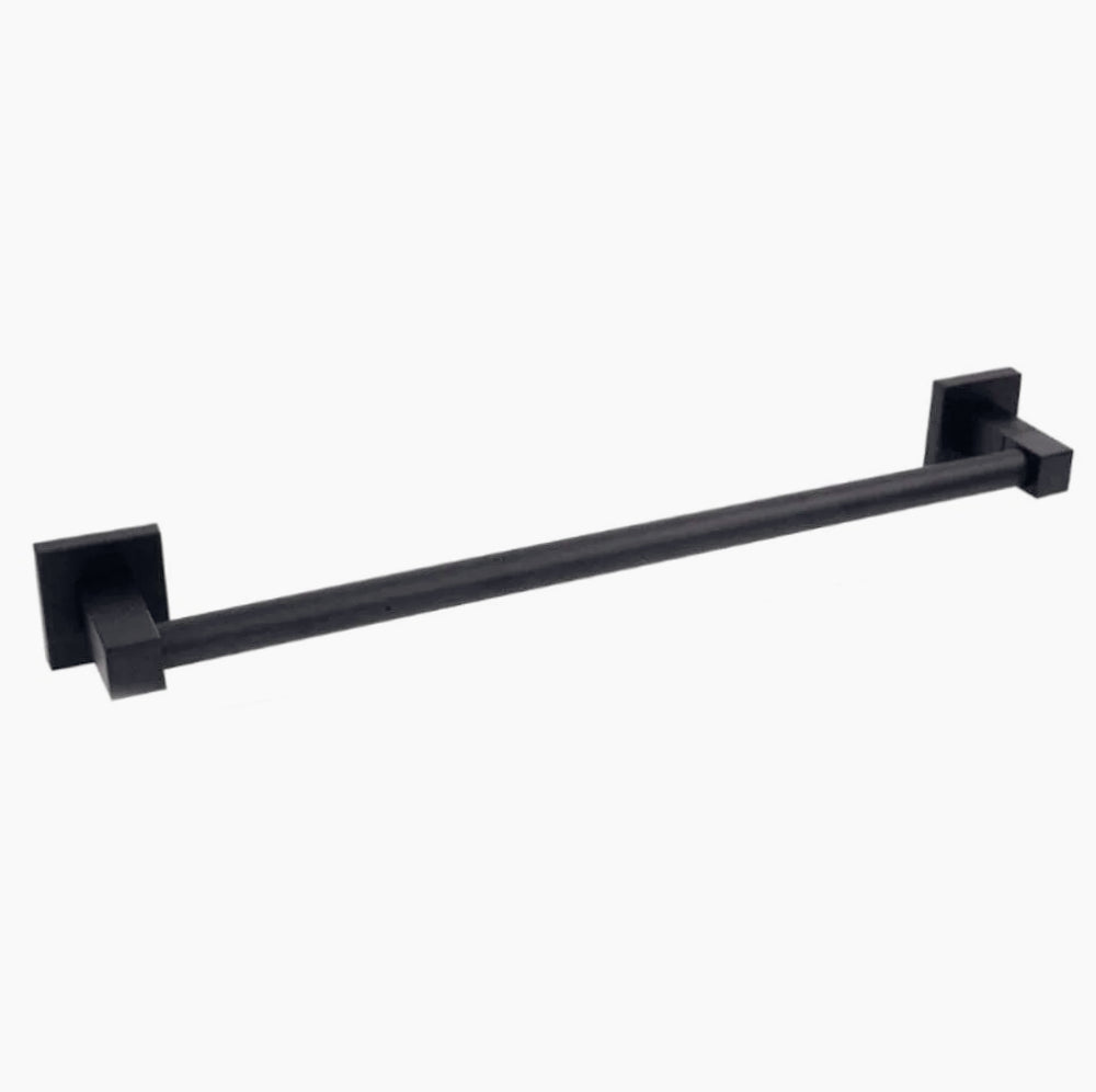 Accessori Bagno Nero Acciaio – Portasciugamani, Sapone, Phone e Scopino - ambraled
