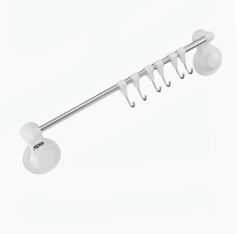 Appendino a ventosa con 6 ganci – Per bagno, cucina o porta utensili - ambraled