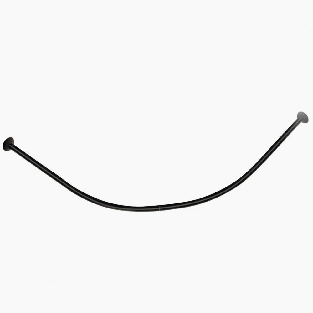 Bastone tenda doccia 90x90cm – curvo universale nero - ambraled