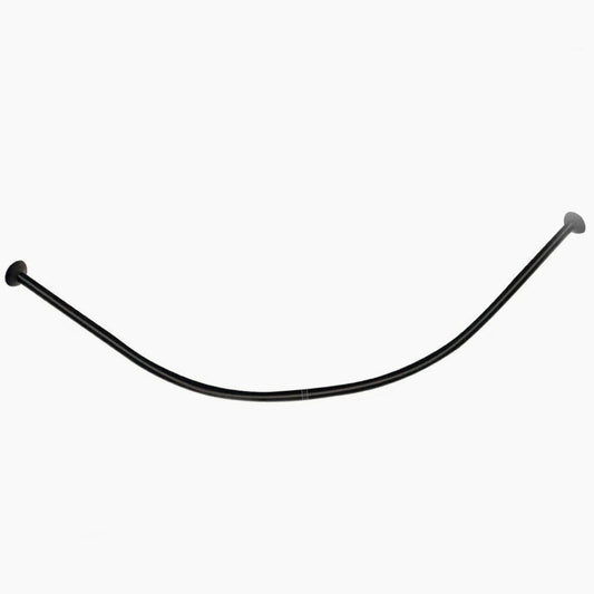 Bastone tenda doccia 90x90cm – curvo universale nero - ambraled