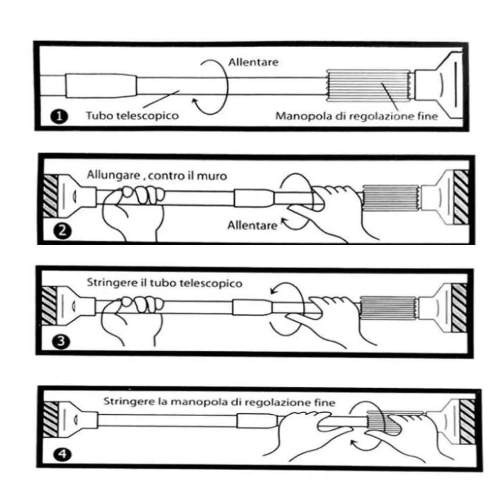 Bastone tenda telescopico – regolabile 70-120 cm - ambraled