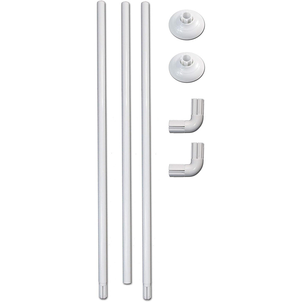 Bastone tenda doccia 80cm – regolabile lineare/angolare 3 aste - ambraled