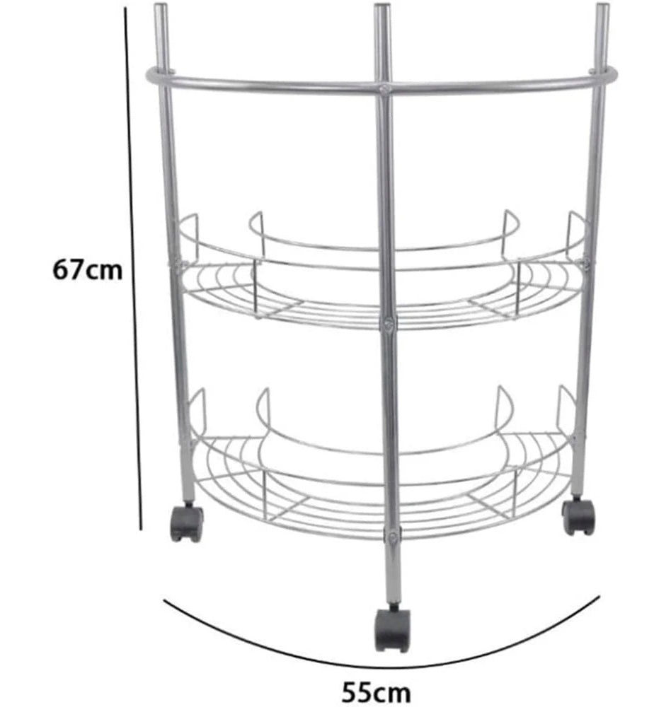Carrello metallo sottolavabo 2 ripiani con porta asciugamani - ambraled