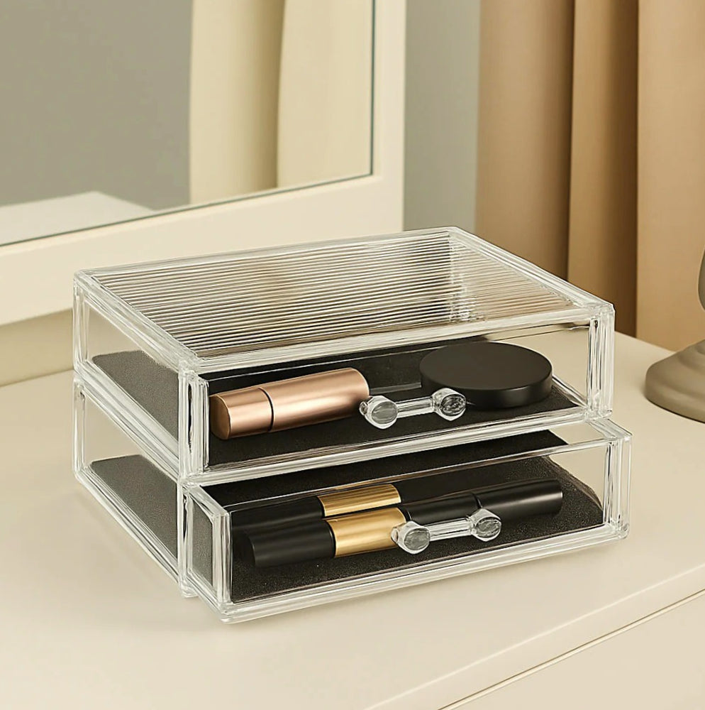 Organizer portatrucchi 2 cassetti – cosmetici e make-up - ambraled