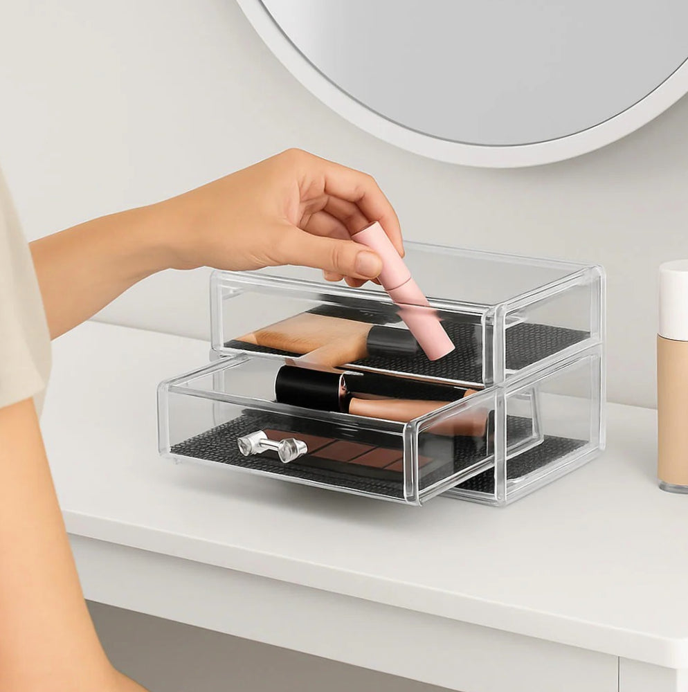 Organizer portatrucchi 2 cassetti – cosmetici e make-up - ambraled
