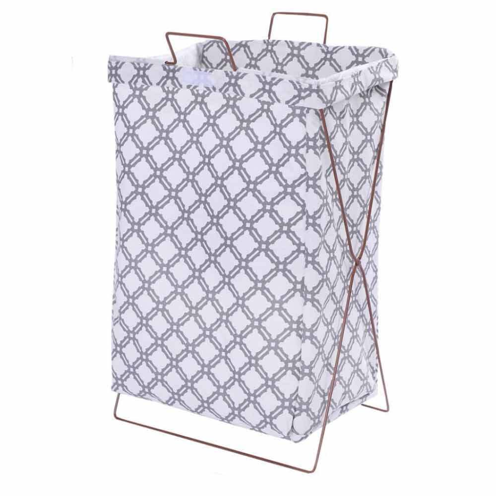 Cesto porta biancheria 55x35x25cm – pieghevole, sacca richiudibile - ambraled