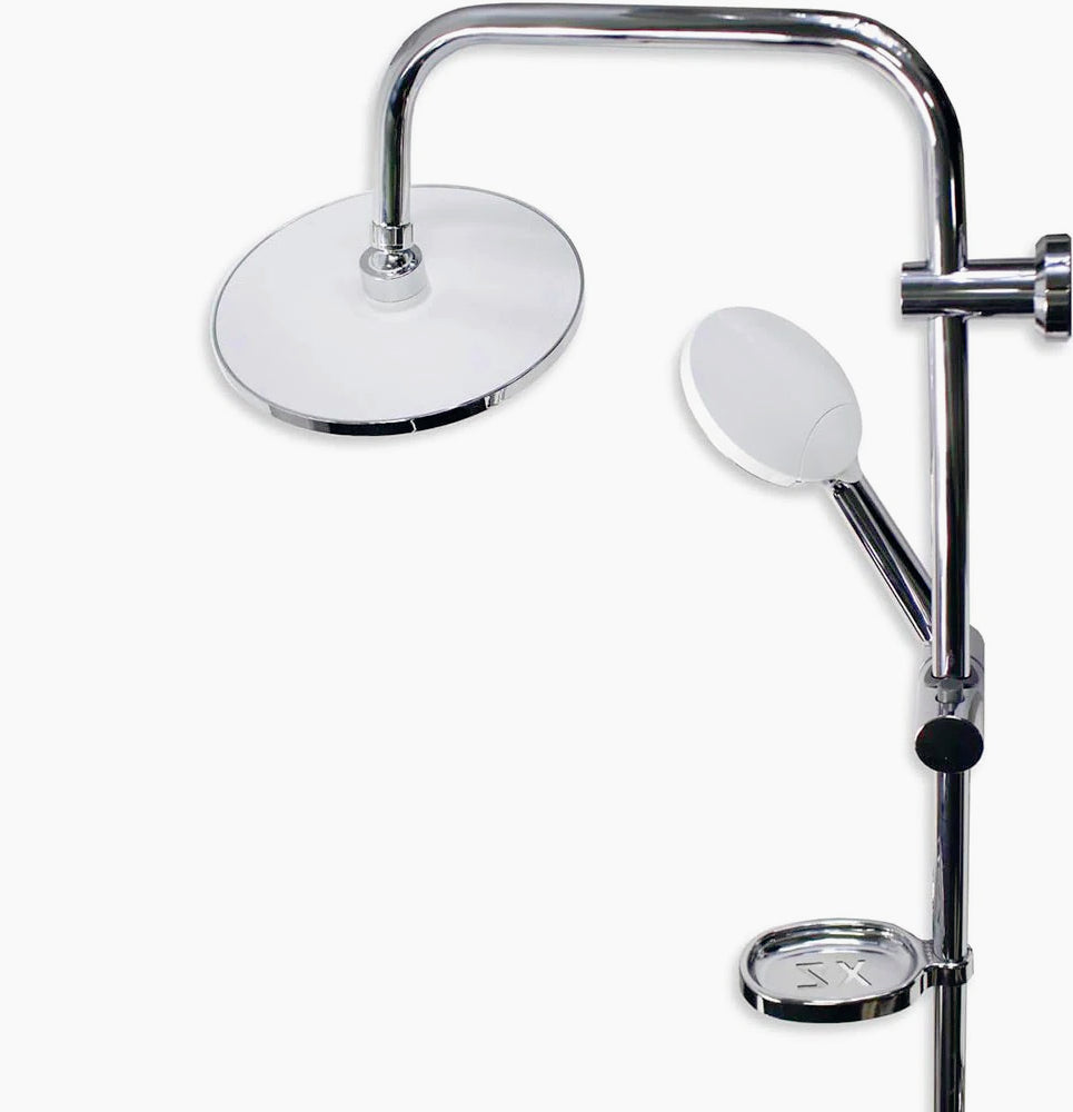 Colonna doccia fisso + doccetta telefono + portasapone - ambraled