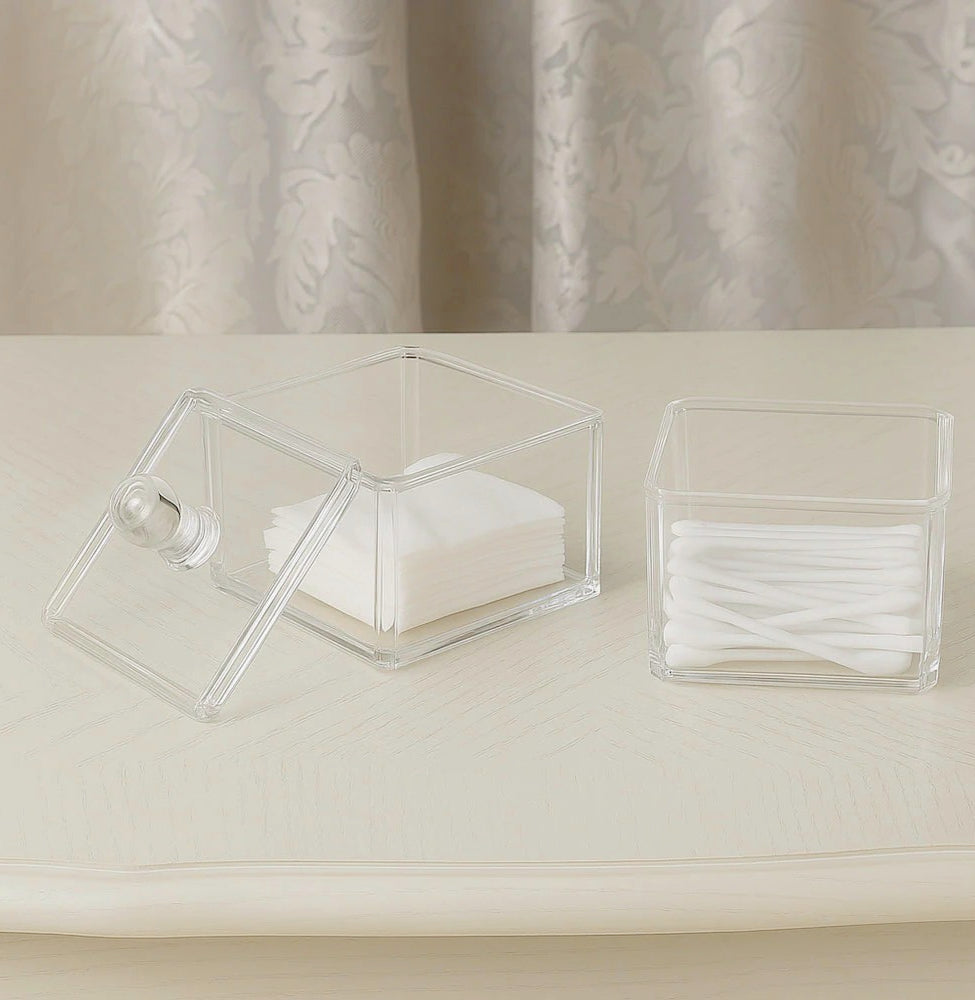 Contenitore porta cotton fioc – makeup & gioielli, 2 ripiani - ambraled