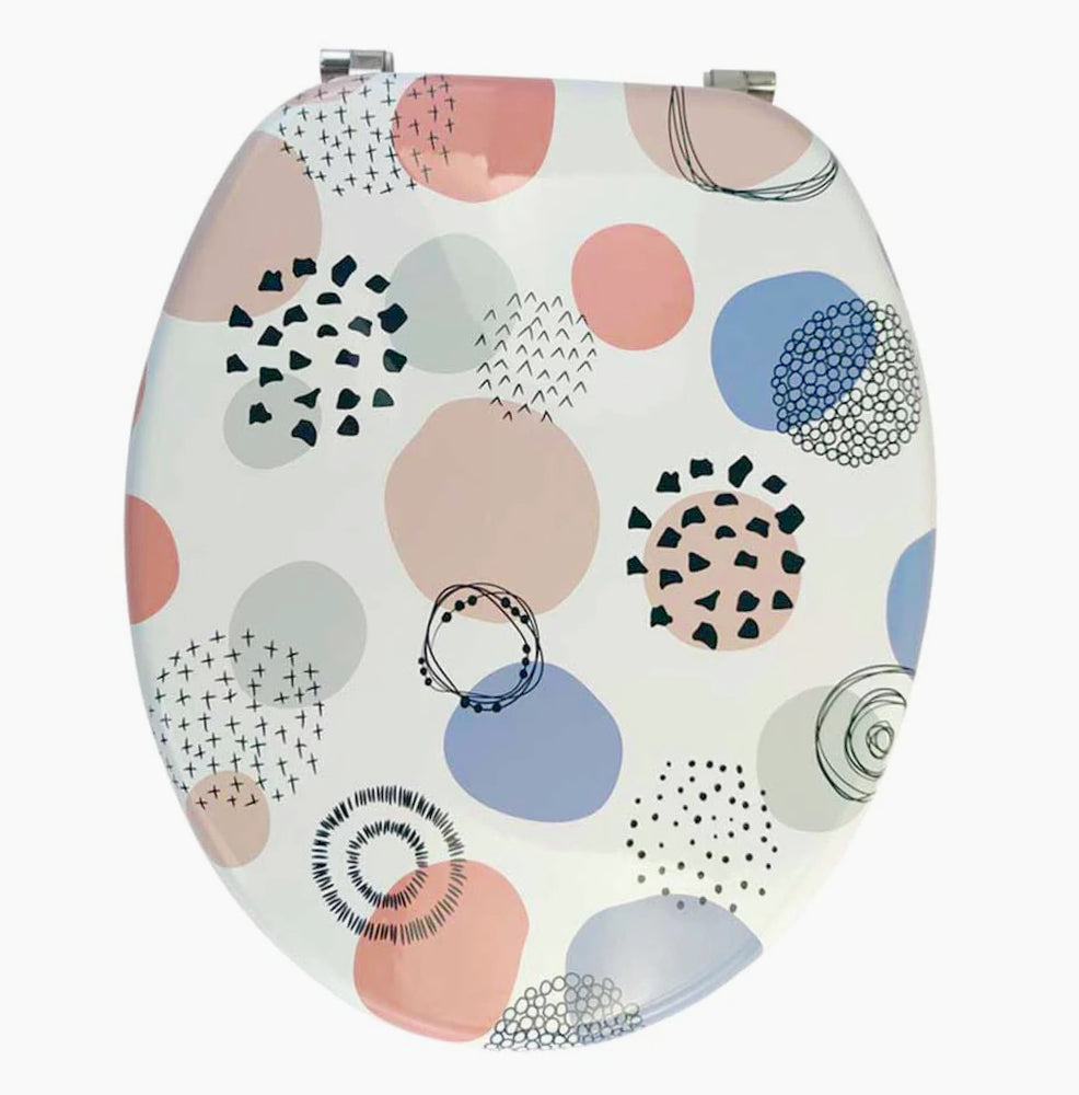 Copriwater MDF serigrafato – stampa colorata multicolore, cerniere in acciaio - ambraled