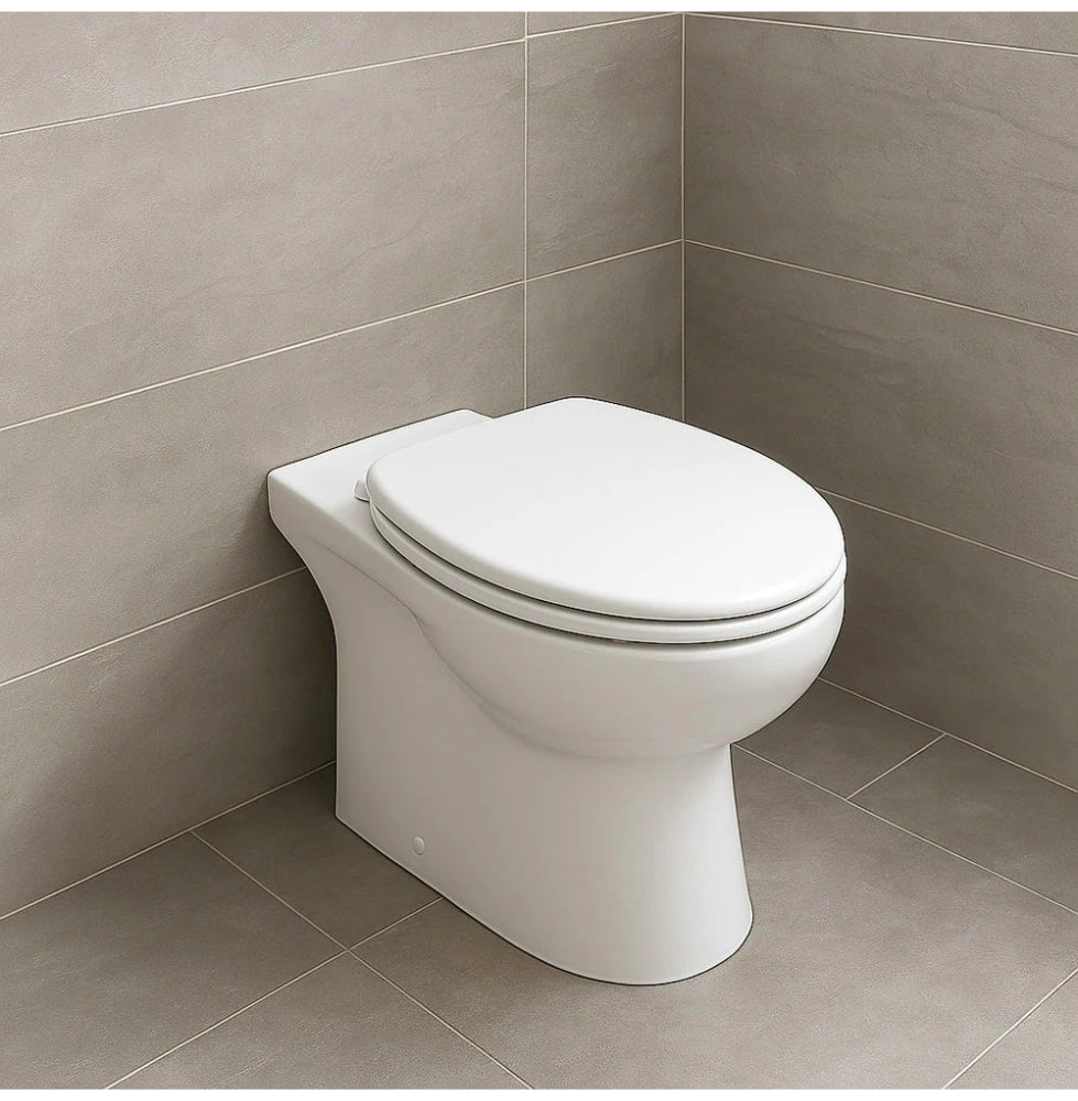 Copriwater universale MDF bianco – cerniere in acciaio - ambraled