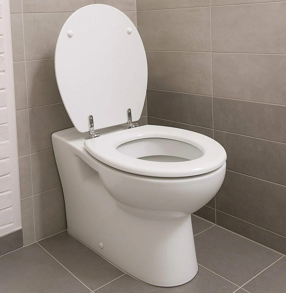 Copriwater universale MDF bianco – cerniere in acciaio - ambraled