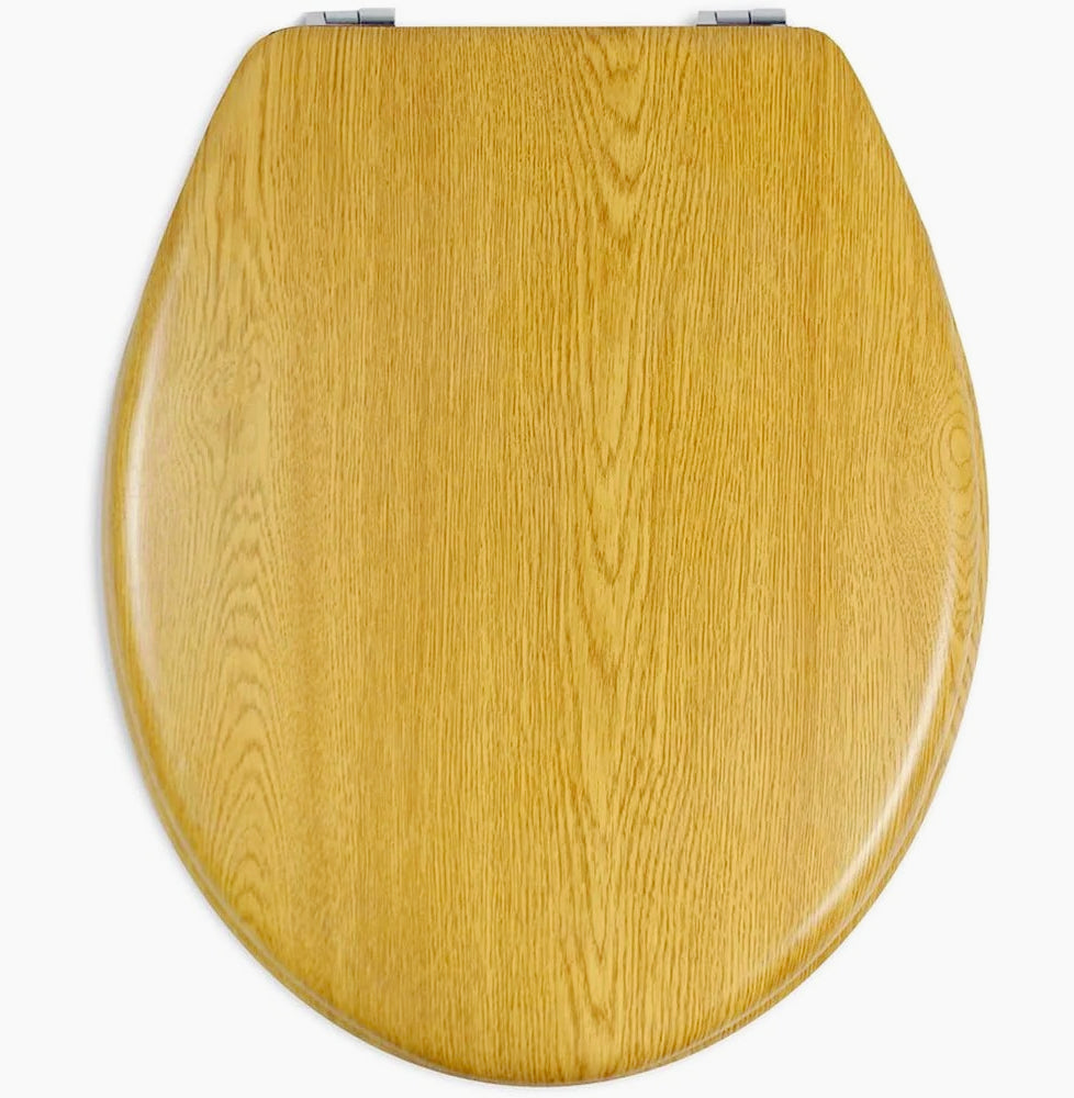 Copriwater universale MDF – cerniere, finitura rovere chiaro - ambraled