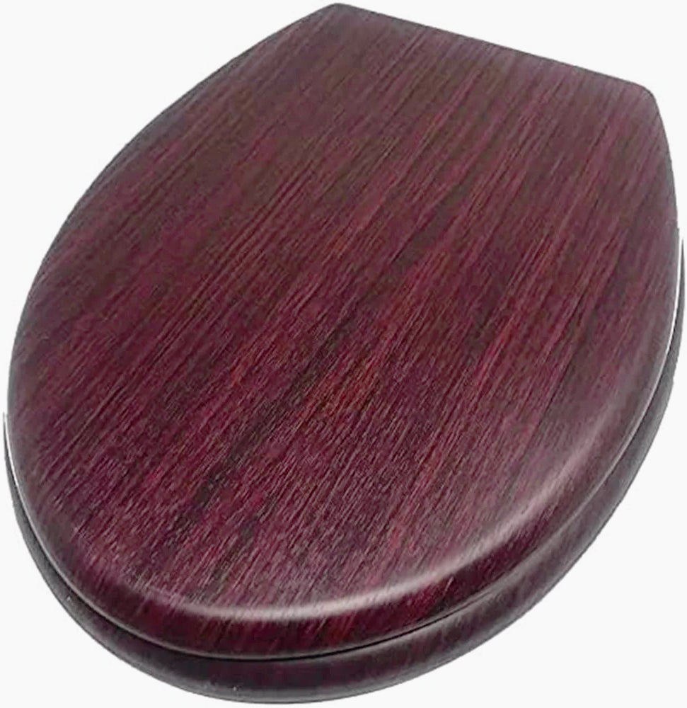 Copriwater universale MDF – cerniere resistenti, legno scuro - ambraled