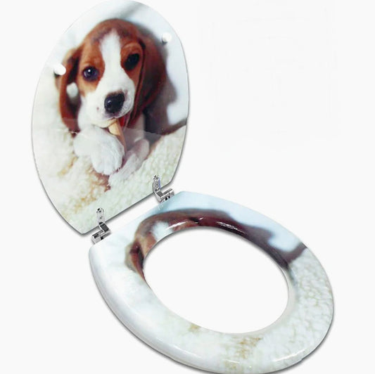 Copriwater universale MDF – cerniere, tema Beagle - ambraled