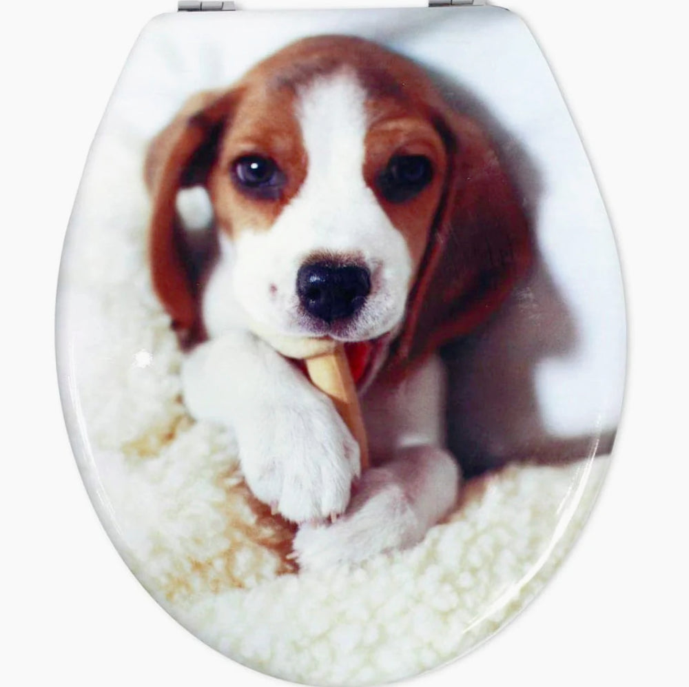 Copriwater universale MDF – cerniere, tema Beagle - ambraled