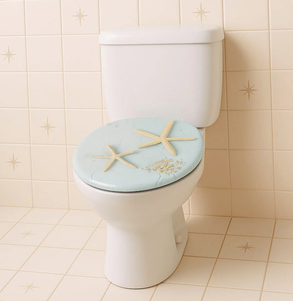 Copriwater universale MDF – cerniere, tema stelle marine - ambraled