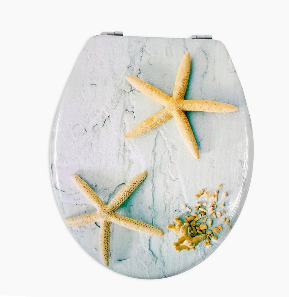 Copriwater universale MDF – cerniere, tema stelle marine - ambraled