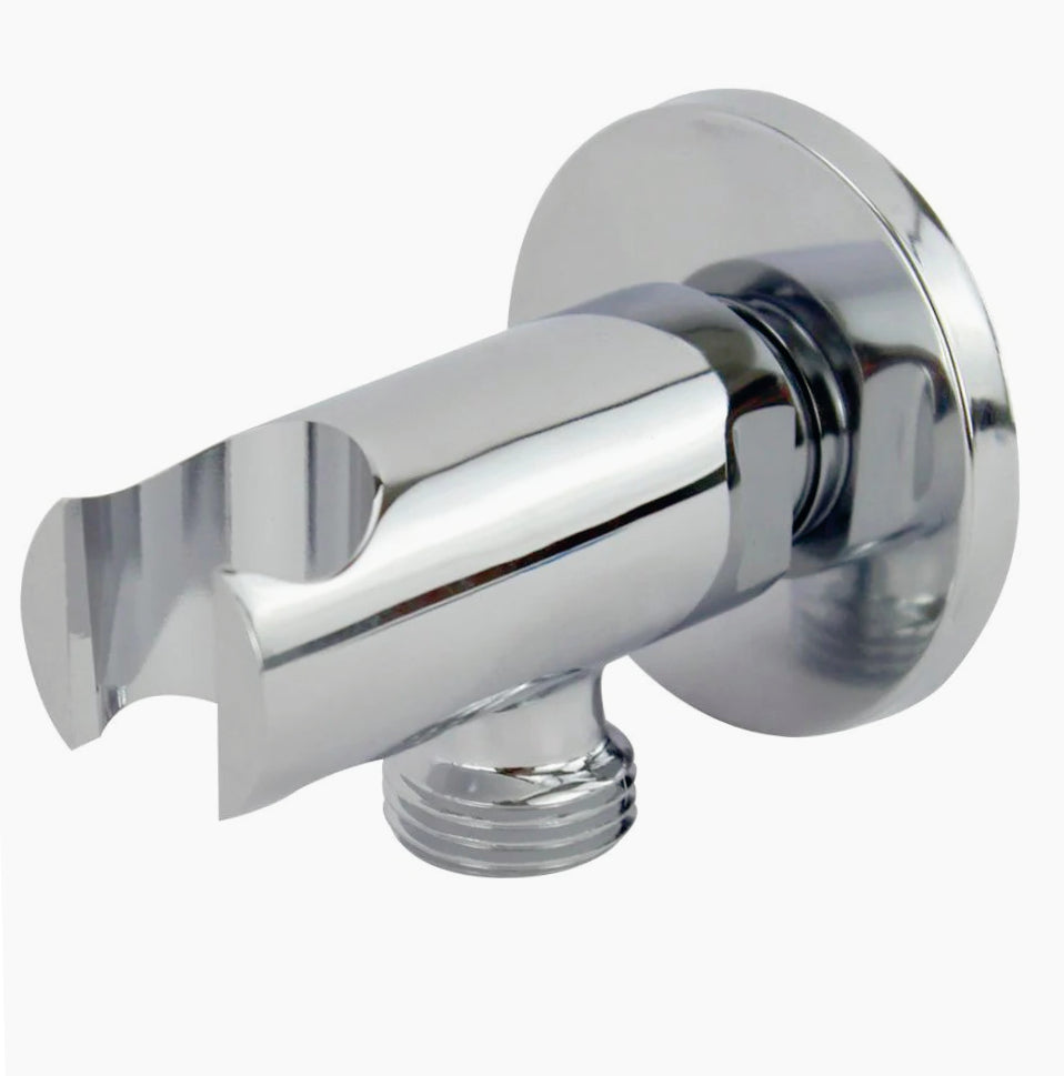 Deviatore tondo ½” – doccia con supporto cromato lucido - ambraled