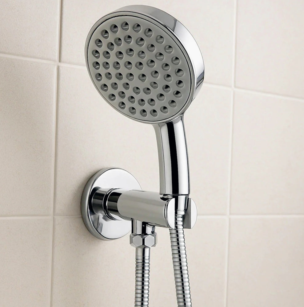 Deviatore tondo ½” – doccia con supporto cromato lucido - ambraled