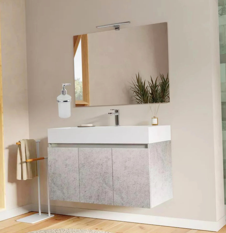 Dispenser sapone – acciaio e vetro satinato, con/senza viti - ambraled