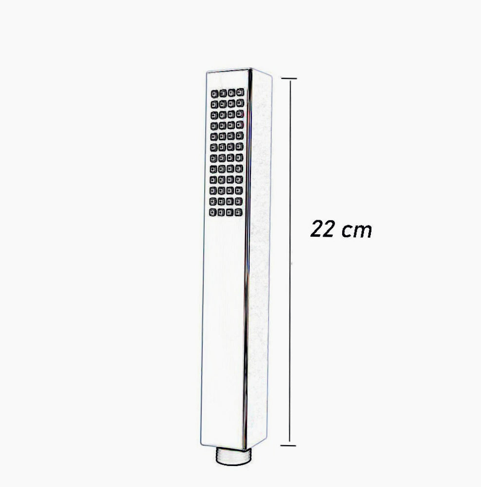 Doccino quadrato slim nero – soffione doccia 1/2' - ambraled