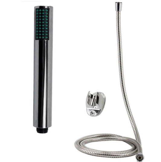 Soffione doccia con tubo flessibile 1,8 m e supporto a muro - ambraled