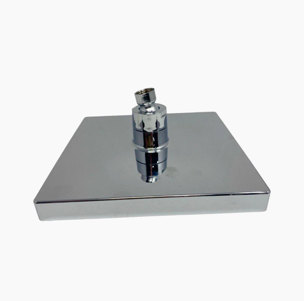 Soffione doccia quadrato 15x15 cm LED RGB per cromoterapia - ambraled