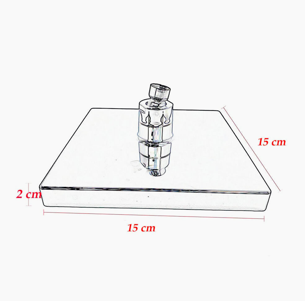 Soffione doccia quadrato 15x15 cm LED RGB per cromoterapia - ambraled