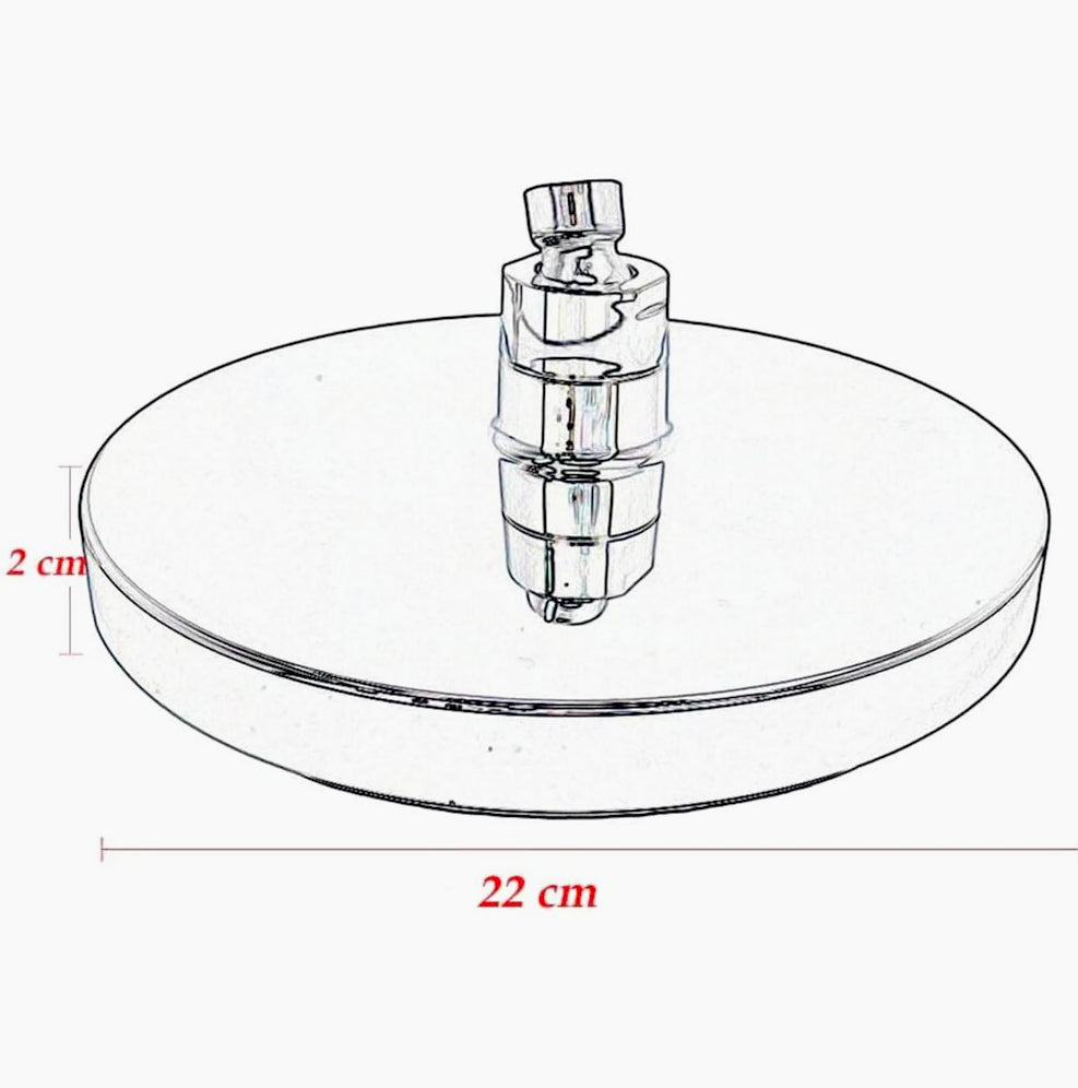 Soffione doccia rotondo Ø22 cm LED RGB per cromoterapia - ambraled
