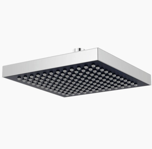 Soffione per doccia quadrato 10x10 cm – Effetto pioggia, nero - ambraled