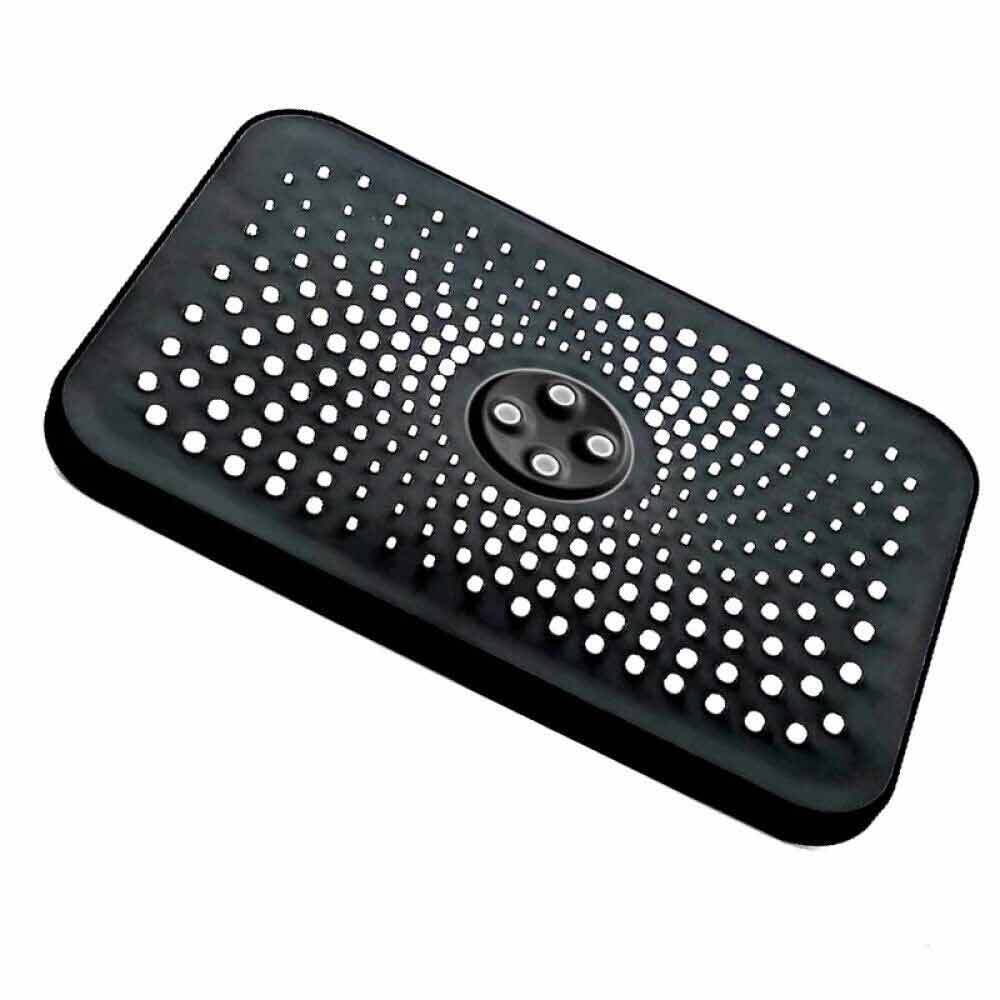 Soffione per doccia rettangolare 28,5x19 cm in ABS con filtro anticalcare - ambraled