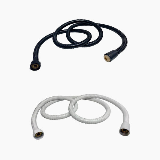 Laccio doccia flessibile bianco o nero – 150 cm, attacco ½", facile da installare - ambraled