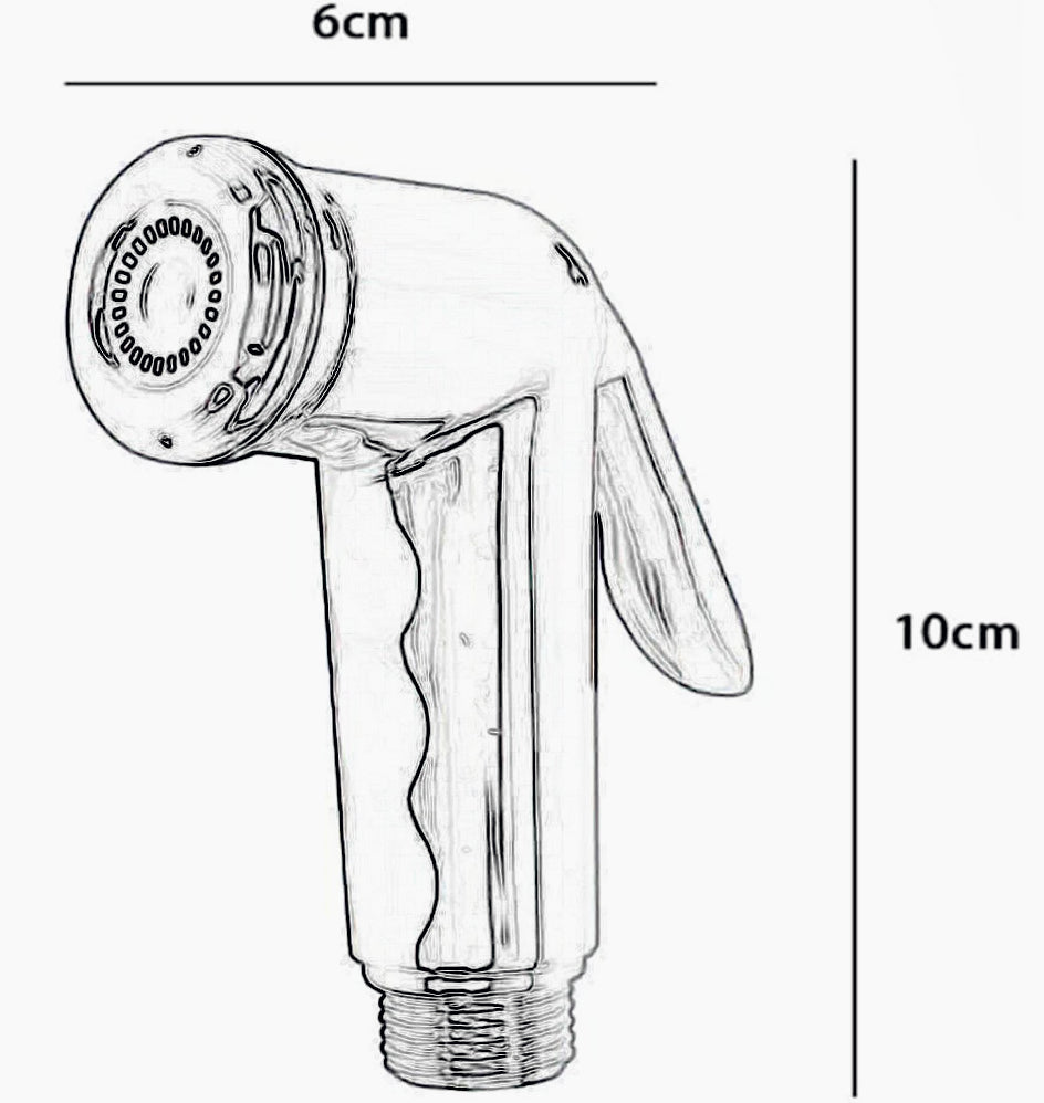 Idroscopino ABS cromato 1/2’’ – pulizia WC/bidet con shut/off - ambraled