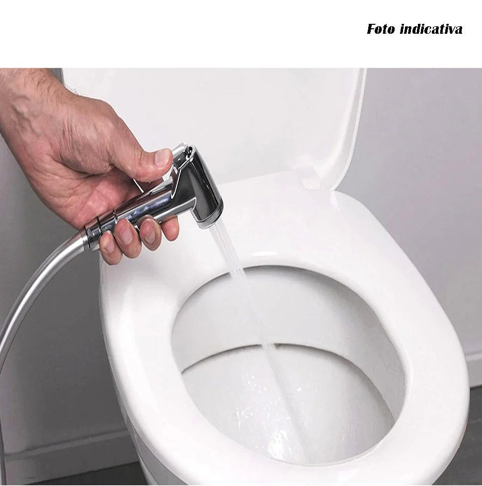 Idroscopino ABS lucido 1/2’’ – pulizia water/bidet con pulsante Stop - ambraled
