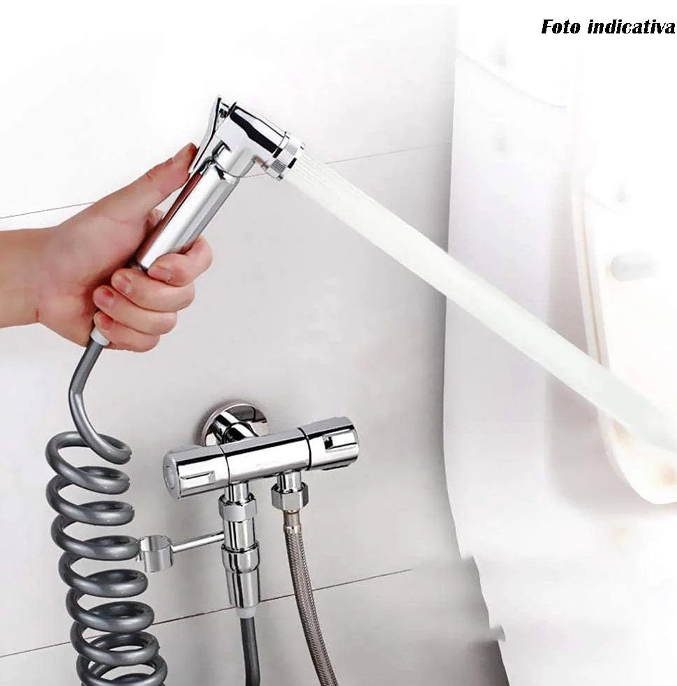 Idroscopino ABS lucido 1/2’’ – pulizia water/bidet con pulsante Stop - ambraled
