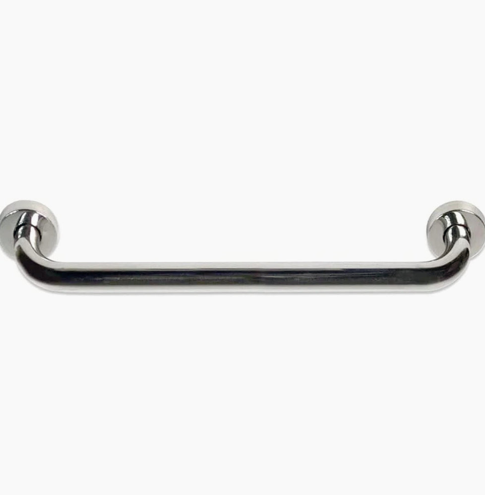 Maniglione bagno in metallo cromato – supporto da parete - ambraled
