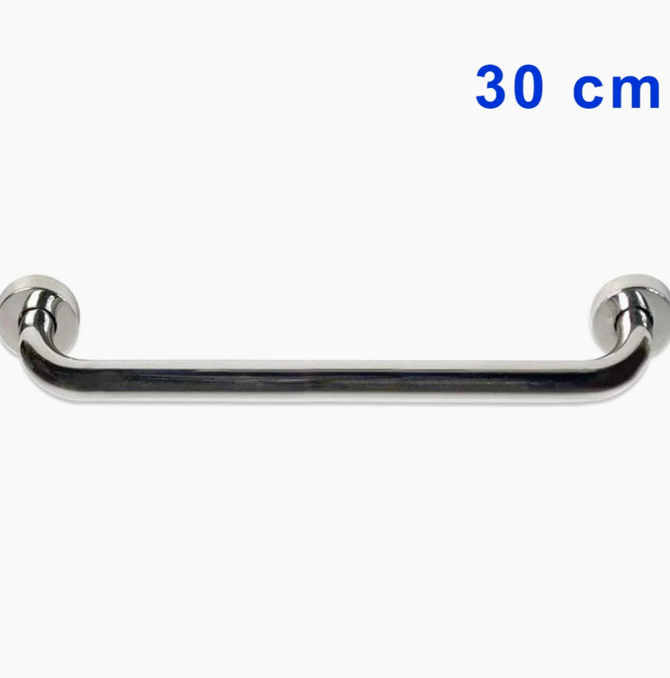 Maniglione bagno in metallo cromato – supporto da parete - ambraled