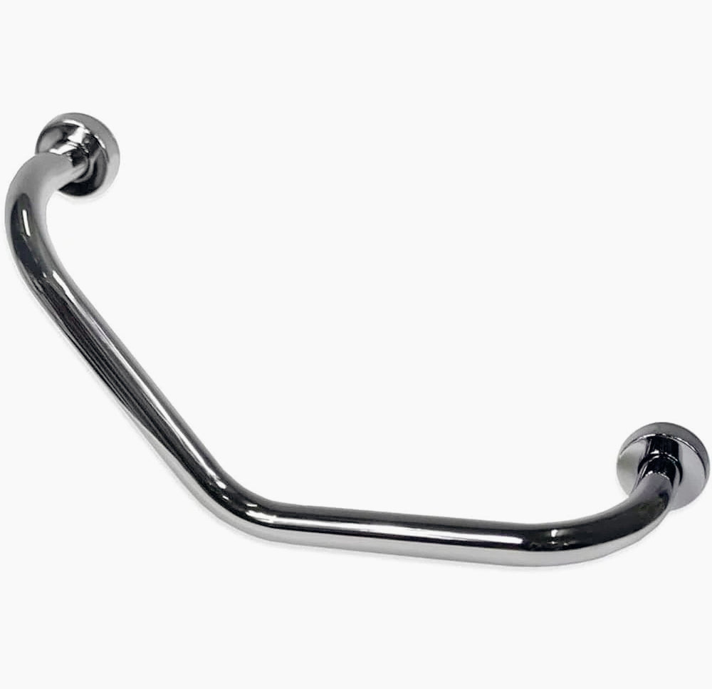 Maniglione angolare bagno – metallo cromato da parete - ambraled