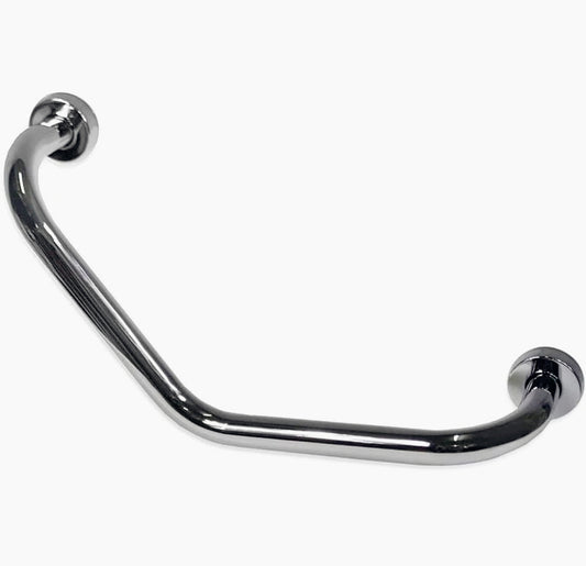 Maniglione angolare bagno – metallo cromato da parete - ambraled