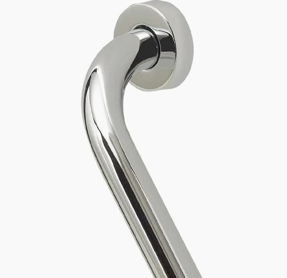 Maniglione angolare bagno – metallo cromato da parete - ambraled