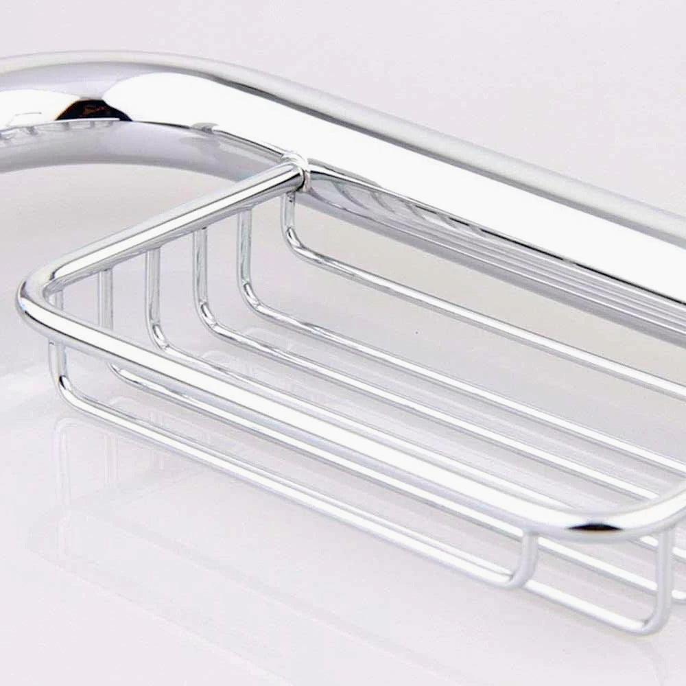 Maniglione angolare bagno – portasapone metallo cromato - ambraled