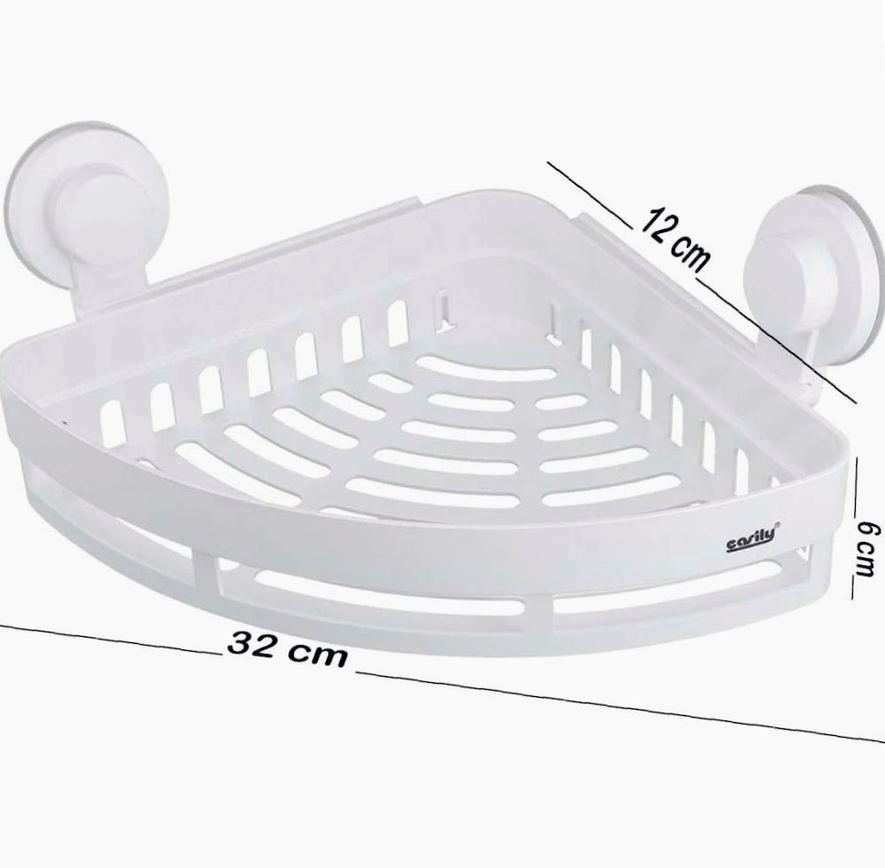Mensola angolare con ventosa – per doccia e bagno - ambraled