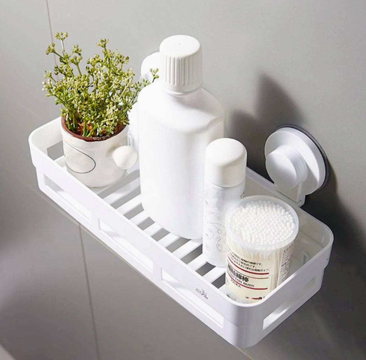 Mensola rettangolare da doccia – con ventosa per bagno - ambraled