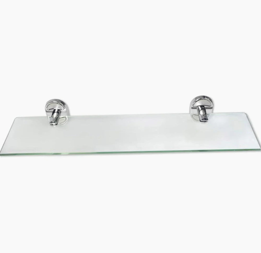 Mensola vetro da bagno – parete, portaoggetti, fissaggio a muro - ambraled