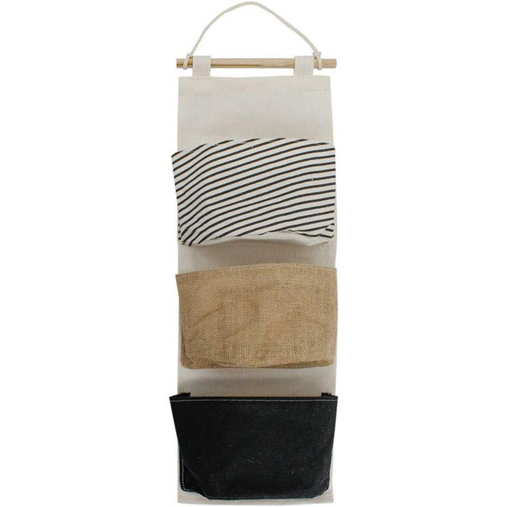 Porta oggetti da bagno in tessuto con tasche e gancio, vari modelli disponibili - ambraled