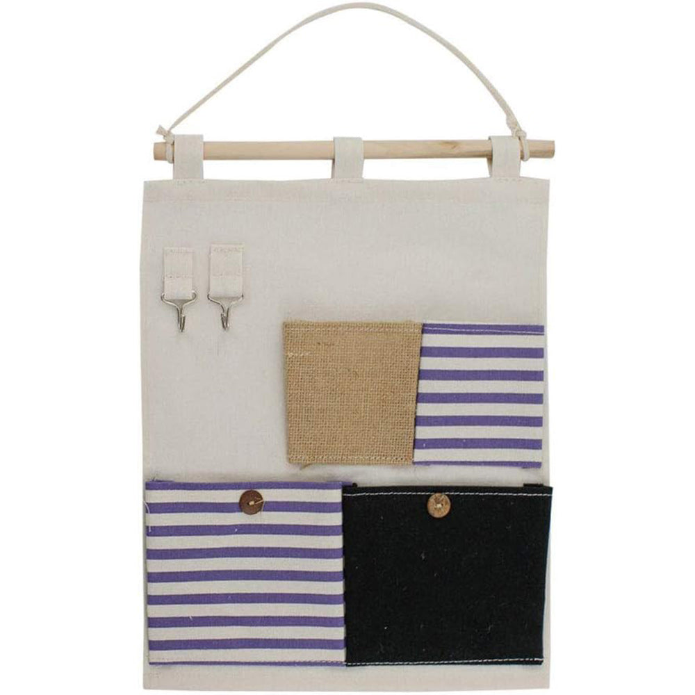 Porta oggetti da bagno in tessuto con tasche e gancio, vari modelli disponibili - ambraled