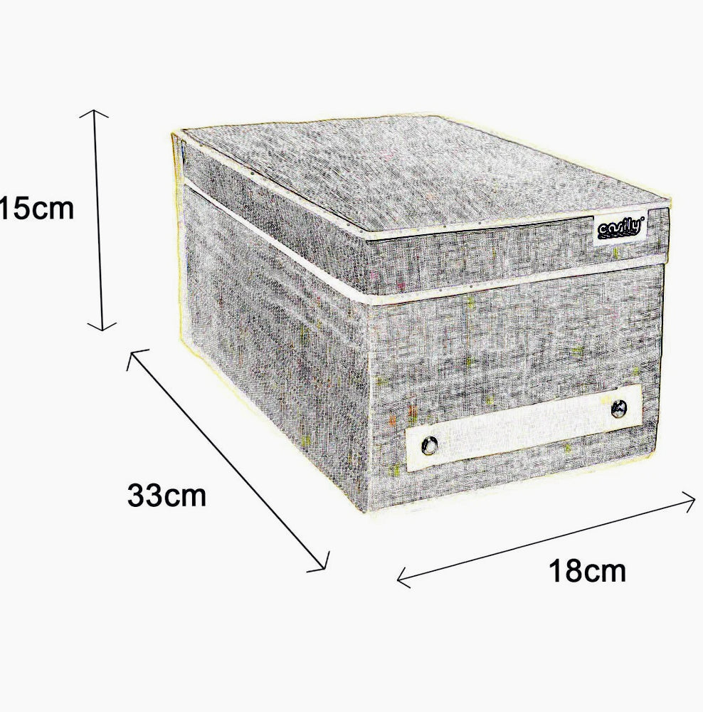 Scatola porta abiti e documenti 18x33x15 cm con coperchio - ambraled