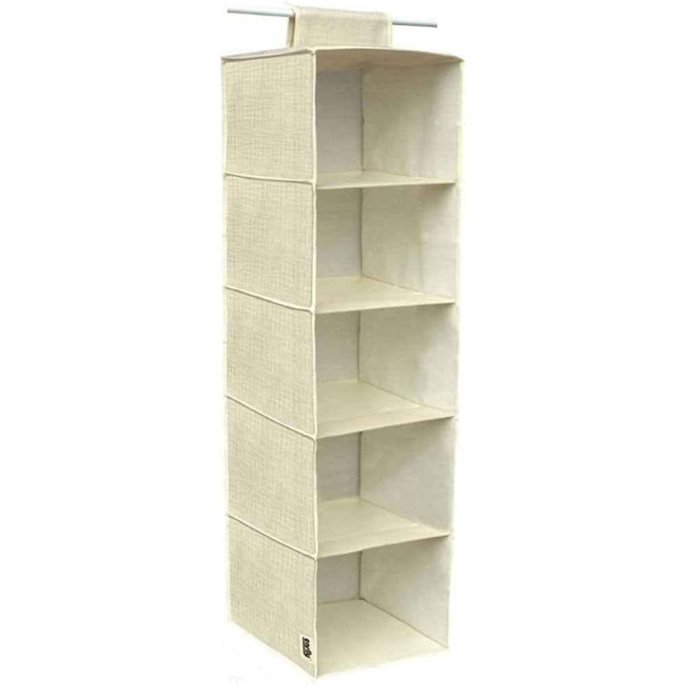 Organizer armadio 5 ripiani – tessuto pieghevole contenitore - ambraled