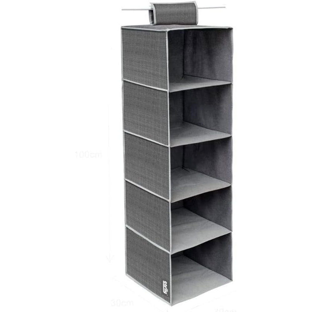 Organizer armadio 5 ripiani – tessuto pieghevole contenitore - ambraled